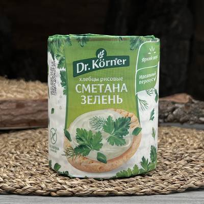 Хлебцы рисовые сметана и зелень Dr. Korner · 80 г