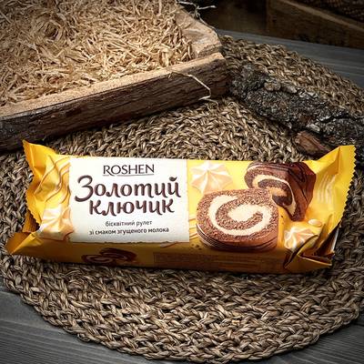 Бисквитный рулет Золотой Ключик Roshen · 180 г